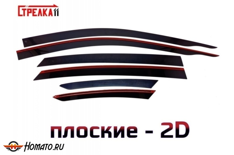 Дефлекторы Чанган Ламор 2023+ | премиум, плоские, 2D