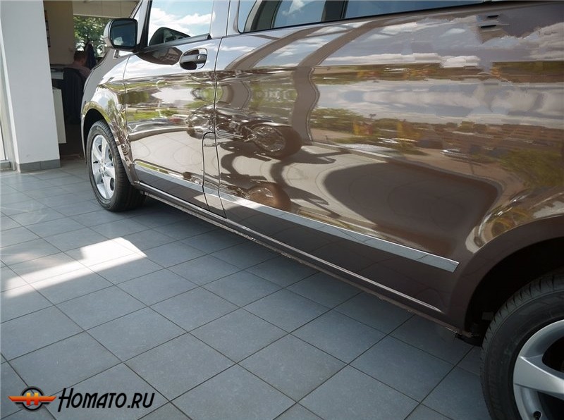 Молдинги дверей для Mercedes V-class / Vito (W447) 2015+ (длинная база - 1 сдвижная дверь) | нержавейка