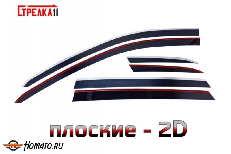 Дефлекторы Audi Q7 (4M) 2015+/2024+ | премиум, плоские, 2D