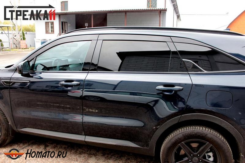 Дефлекторы KIA Sorento 4 2020- | премиум, плоские, 2D