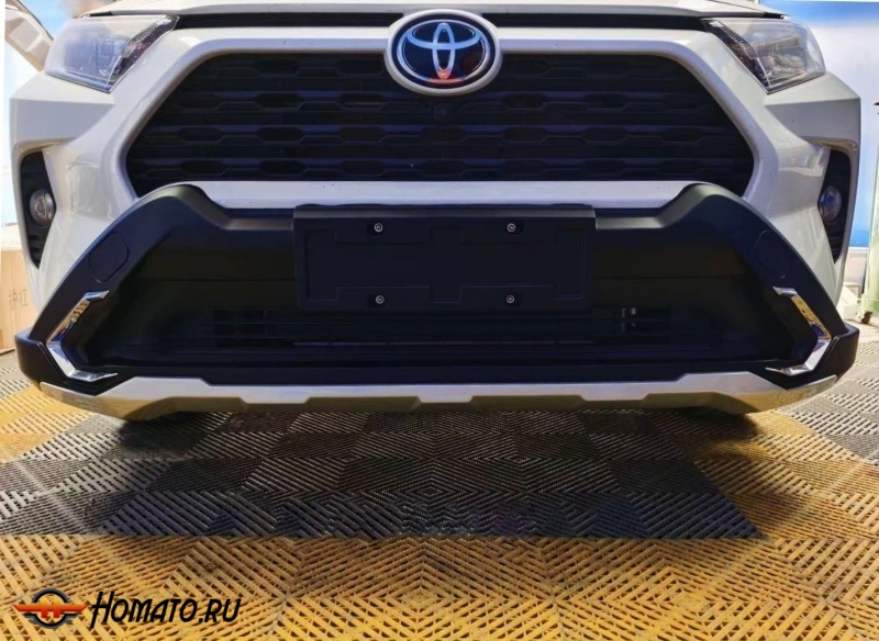 Накладки-обвесы на бампера на Toyota Rav4 2020+ | перед и зад
