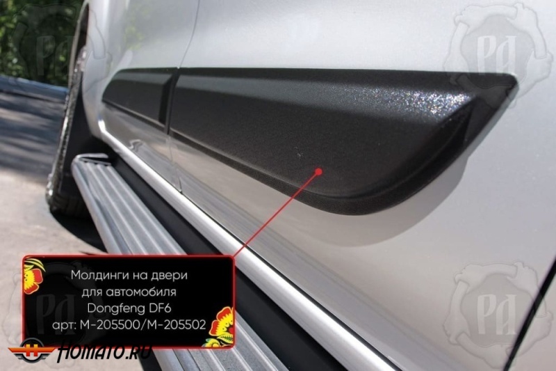 Молдинги на двери для Донгфенг ДФ6 2022+ | шагрень