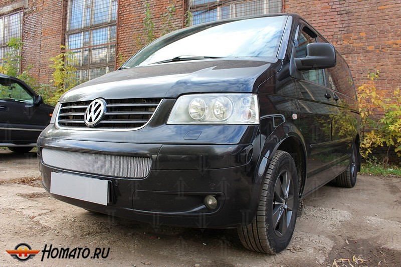 Защита радиатора для Volkswagen T5 (Multivan,Caravelle) (2003-2009) дорестайл | Стандарт
