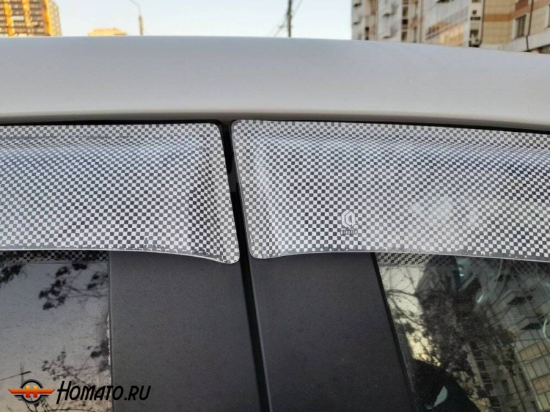 Дефлекторы ветровики Mitsubishi Outlander XL 2007-2009 | шелк белый