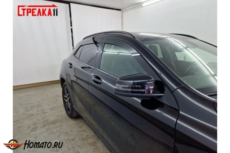 Дефлекторы Mercedes GLA (X156) 2014-2020 | из 4 частей, премиум, плоские, 2D