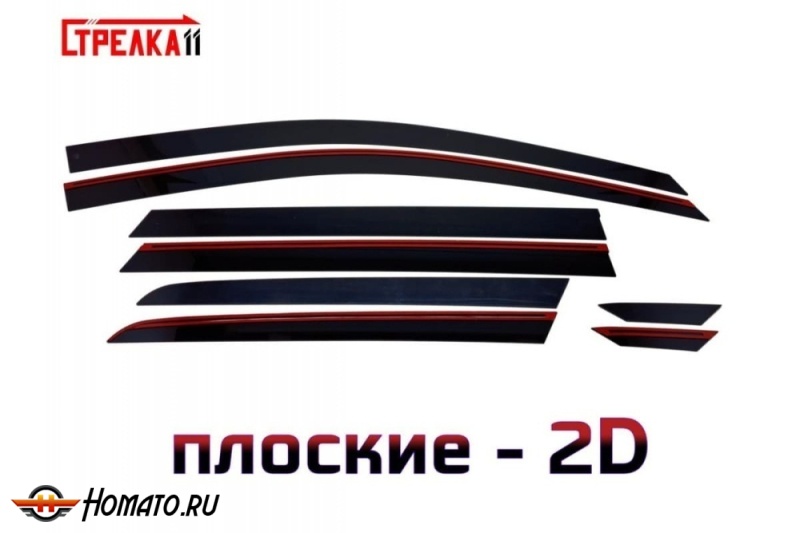 Дефлекторы Джили Окаванго 2023+ | премиум, плоские, 2D