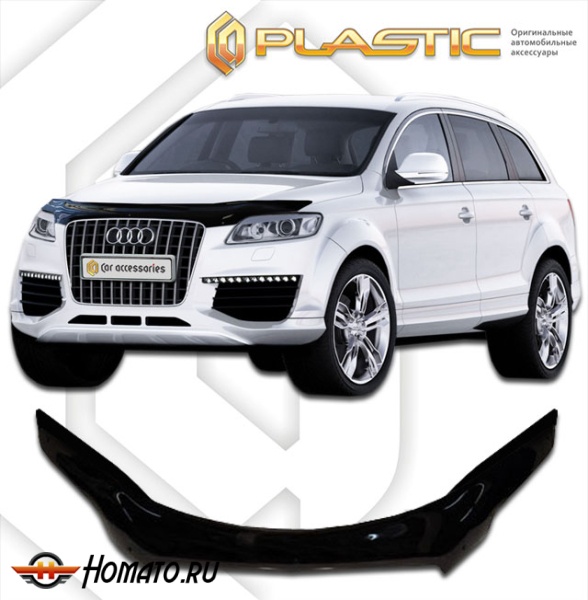 Дефлектор капота Audi Q7 2005-2015 | exclusive, черный