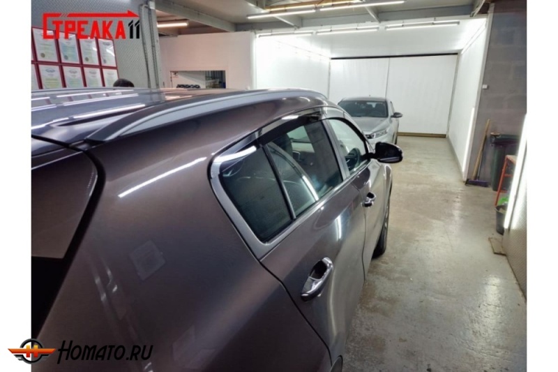 Дефлекторы KIA Sportage 4 2015-2022 | премиум, плоские, 2D