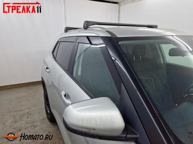 Дефлекторы Hyundai Creta 2 2021+ | из 4 частей, премиум, плоские, 2D