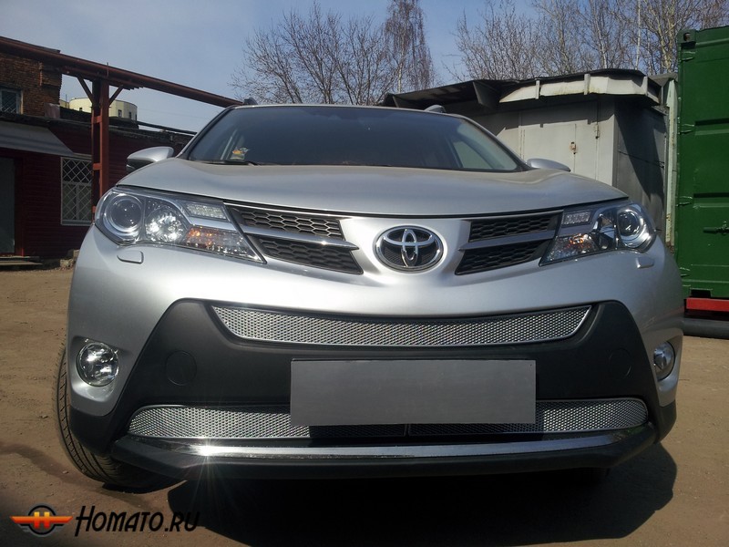 Защита радиатора для Toyota RAV4 (2013-2014) дорестайл | Премиум