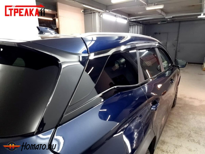 Накладки на задние боковые хром элементы для Соуист С09 | 2 штуки, декор