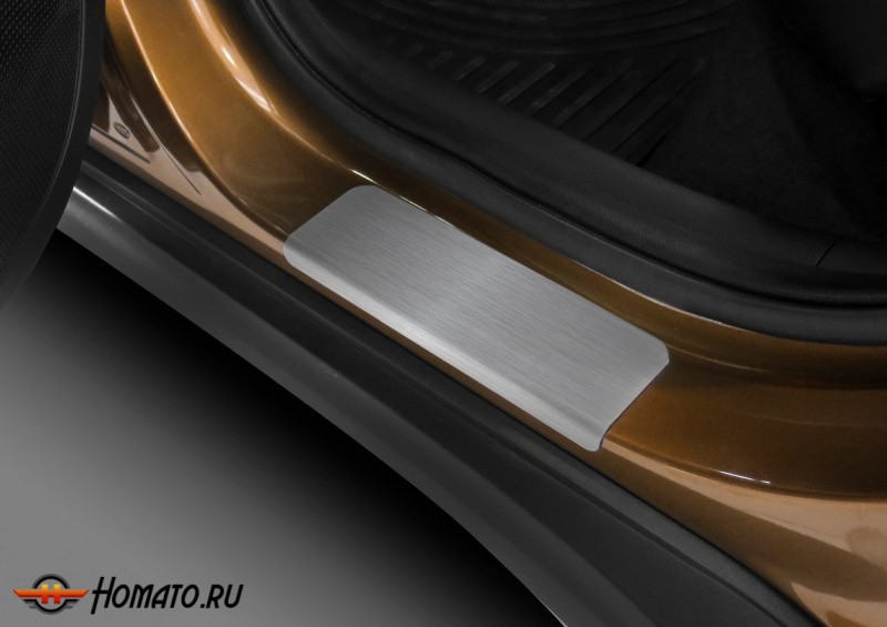 Накладки на пороги для Kia Sportage 4 2016+/2019+ | нержавейка, Rival