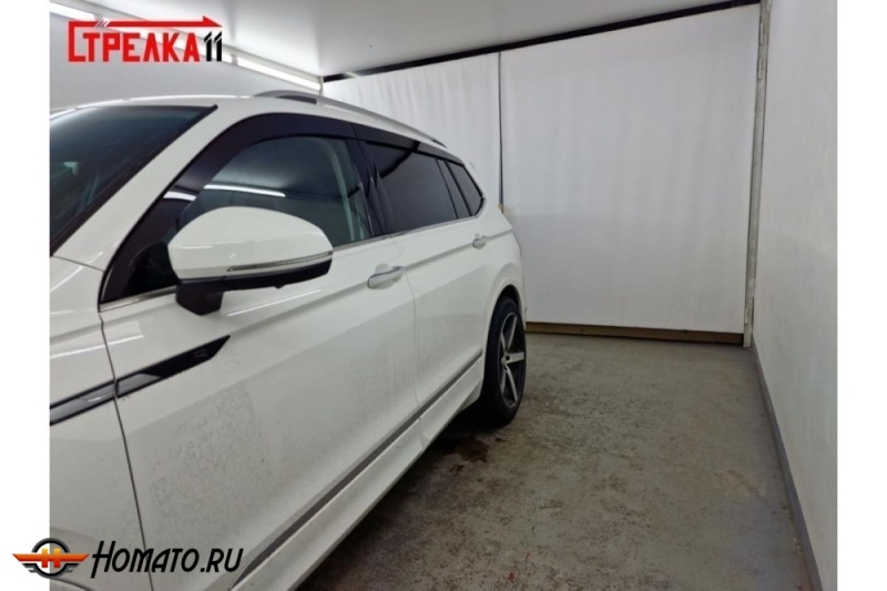 Дефлекторы Фольксваген Тигуан Л 2017+/2020+ (Китай) | из 6 частей, премиум, плоские, 2D