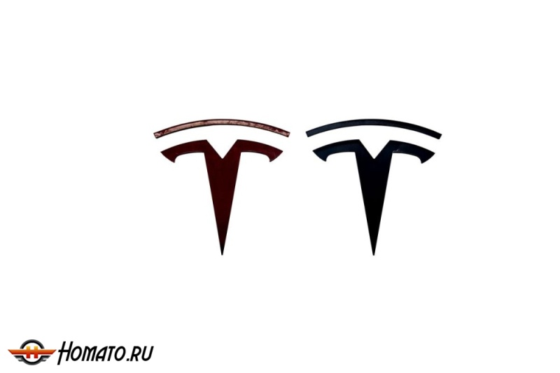 Накладки на передний логотип для Tesla Model X 2015-2021 | декор