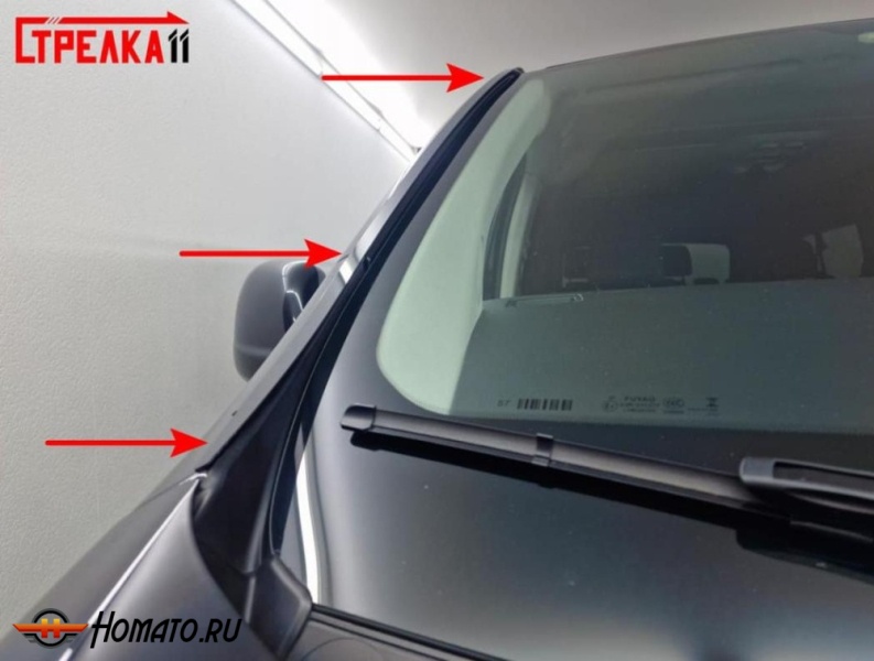 Премиум водостоки дефлекторы лобового стекла Ситроен CпейсТурер 2017+