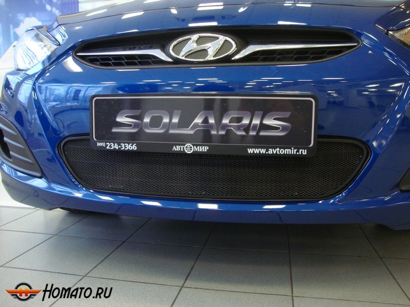 Защита радиатора для Hyundai Solaris (2011-2014) дорестайл | Стандарт