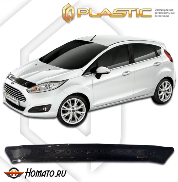 Дефлектор капота Ford Fiesta седан 2015- | черный