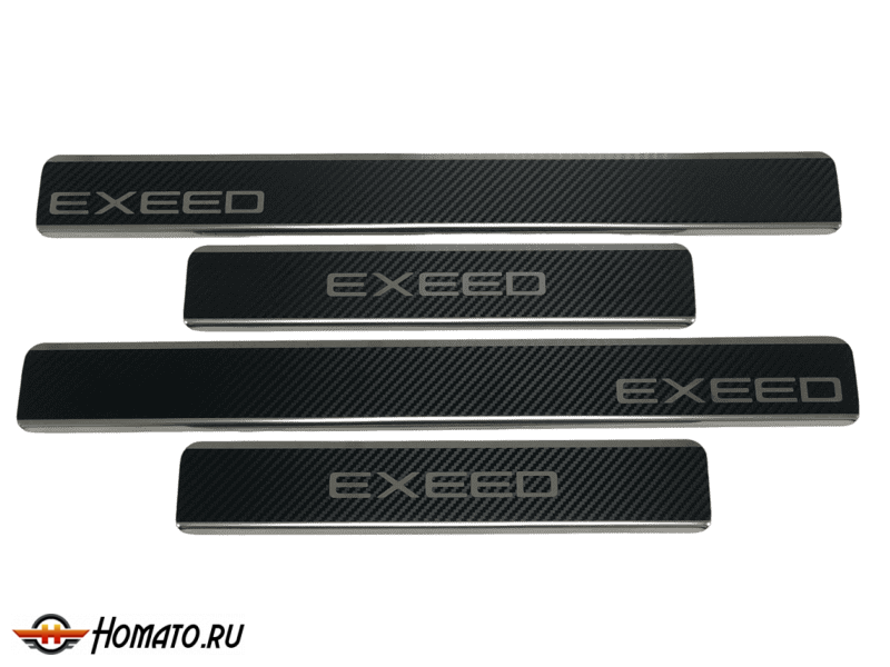 Накладки на пороги Exeed RX 2023+ | нержавейка, INOX, 4 штуки