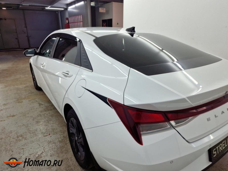 Накладки на задние крылья для Хендай Элантра 7 2021+ | 3 штуки, декор