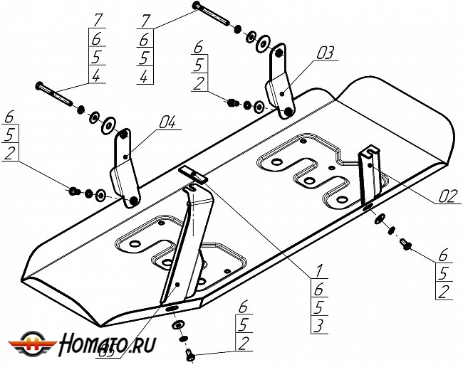Защита картера Sollers ST9 | топливный бак, 2 мм, сталь | MOTODOR | 78321