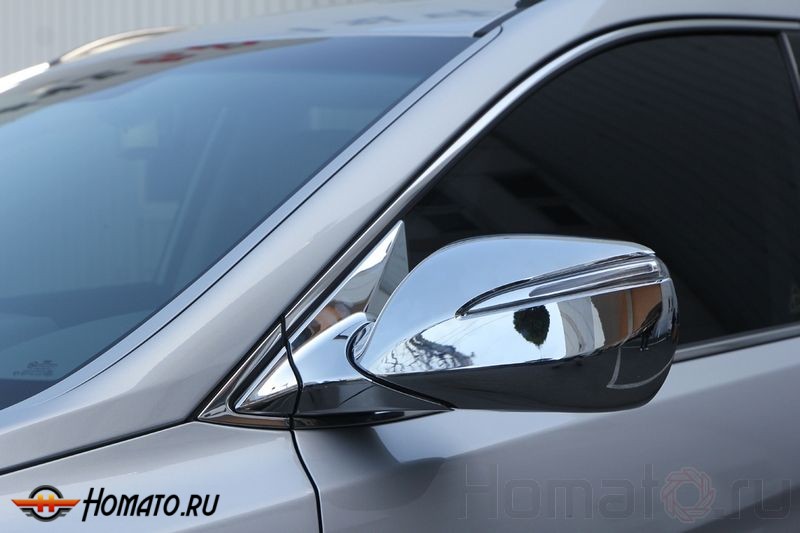 Хром молдинги под зеркала для Hyundai Santa Fe DM 2012+