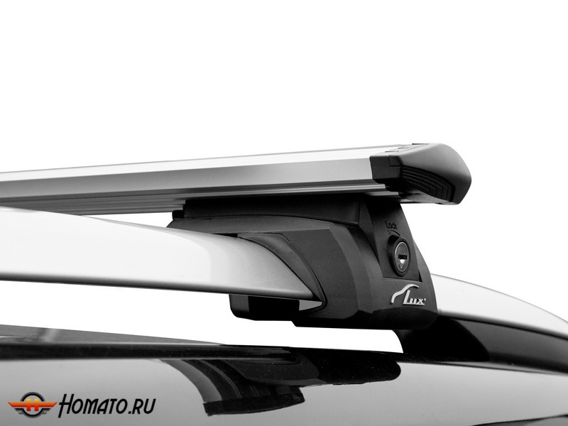 Багажник на крышу для Mitsubishi Pajero 4 (2006-2022) | на рейлинги | LUX Классик и LUX Элегант