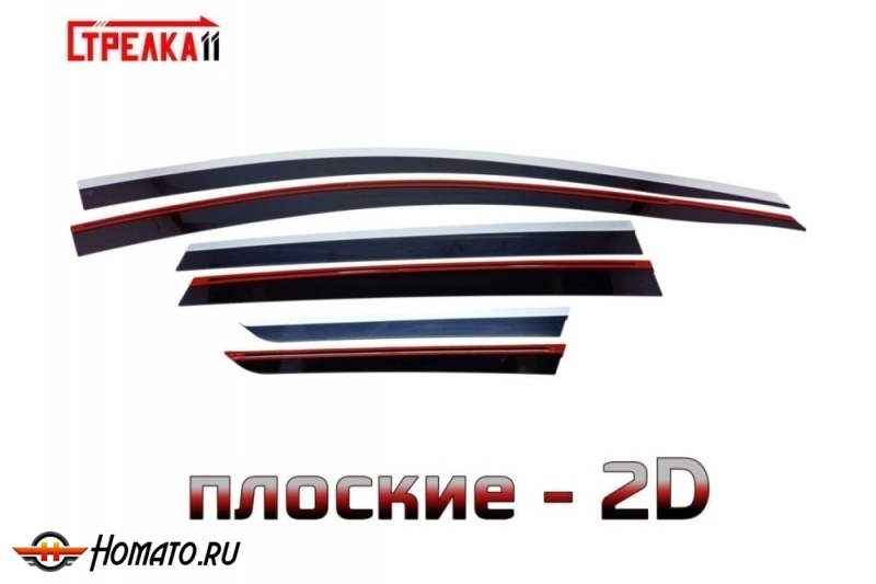 Дефлекторы Ниссан Мурано Z52 2016-2024 | премиум, плоские, 2D