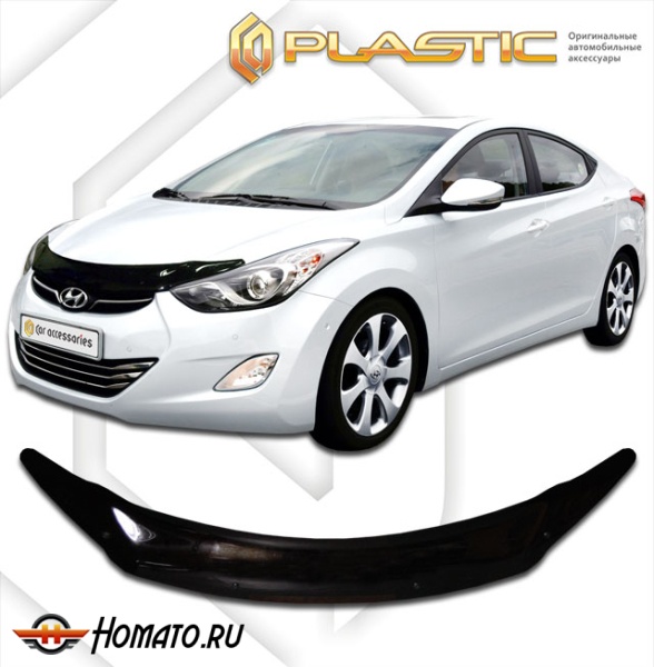 Дефлектор капота Hyundai Elantra 5 2011-2015 | черный