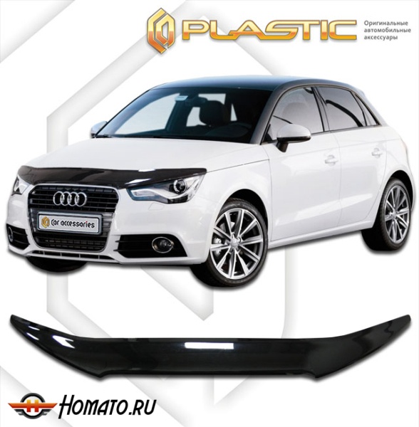 Дефлектор капота Audi A1 2010- | черный