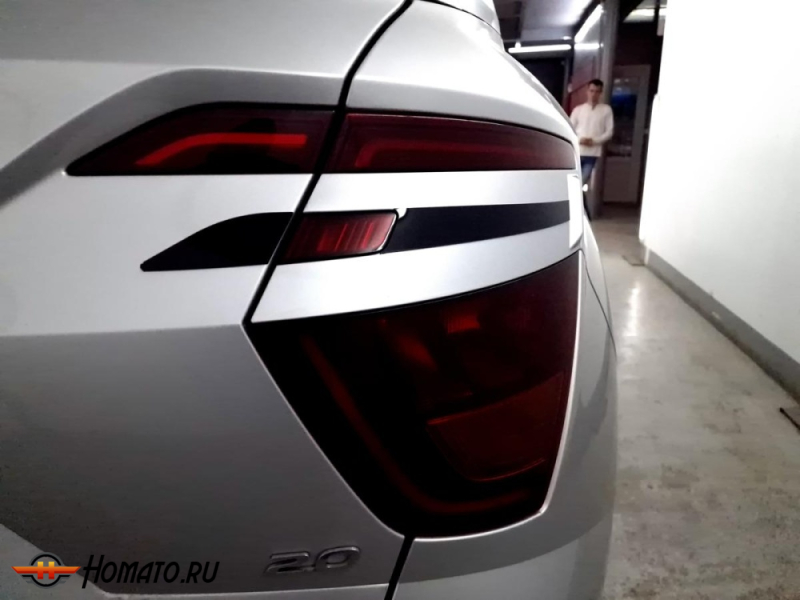 Накладки на задние фонари для Hyundai Creta 2 2021+ | 4 штуки, декор