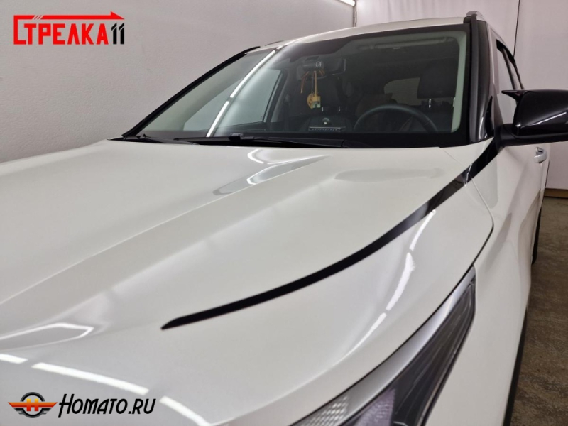 Накладки на капот для Kia Seltos 2020+ | 4 штуки, декор