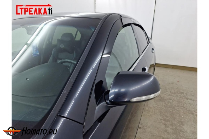 Дефлекторы Honda Accord 7 2003-2008 седан | премиум, плоские, 2D