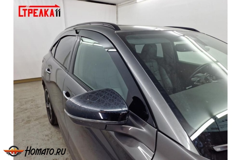 Дефлекторы Citroen DS7 2017+/2022+ | из 6 частей, премиум, плоские, 2D
