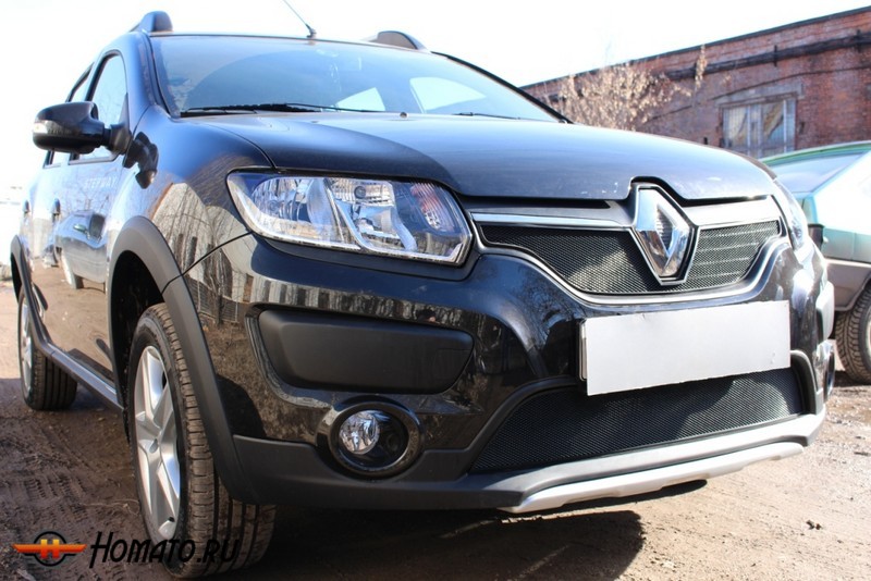 Защита радиатора для Renault Sandero Stepway (2014-2018) дорестайл | Стандарт