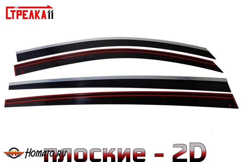 Дефлекторы KIA Sportage 3 2010-2015 | премиум, плоские, 2D