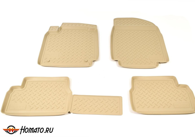 Коврики Nissan Micra 3 2005-2010 | полиуретановые, бежевые, Norplast