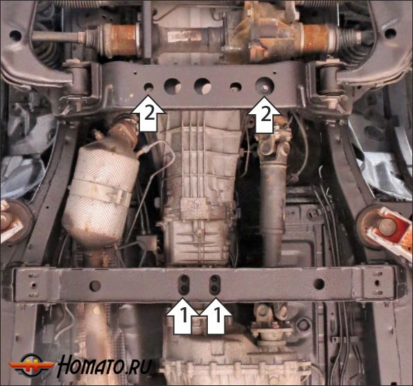 Защита картера Sollers ST6 2023- | КПП, 2 мм, сталь | MOTODOR | 78310