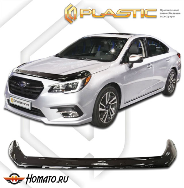 Дефлектор капота Subaru Legacy 6 2017- (BN) | exclusive, черный