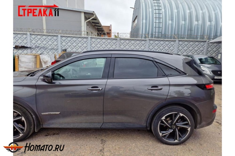 Дефлекторы Citroen DS7 2017+/2022+ | из 6 частей, премиум, плоские, 2D
