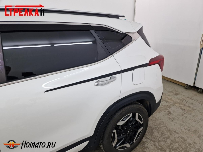 Накладки на задние двери и крылья для Kia Seltos 2020+ | 4 штуки, декор