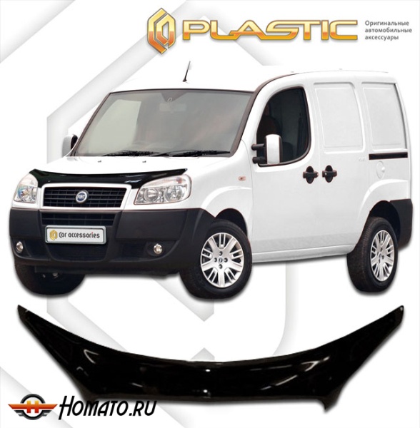 Дефлектор капота Fiat Doblo 2005-2016 | exclusive, черный