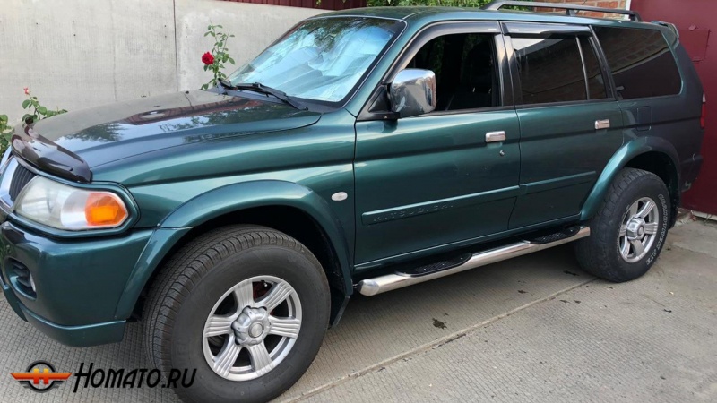 Пороги подножки Mitsubishi Pajero Sport 1 1998-2008 | алюминиевые или нержавеющие