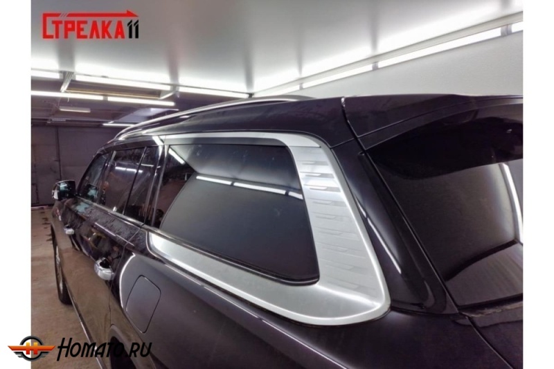 Дефлекторы Хончи ЛС7 2022+ | с хром молдингом, из 6 частей, премиум, плоские, 2D