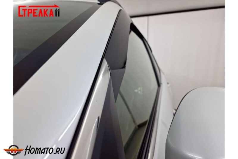 Дефлекторы Mitsubishi Eclipse Cross 2017+/2020+ | премиум, плоские, 2D