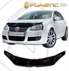 Дефлектор капота Volkswagen Jetta 5 2006-2010 (1K2) | черный
