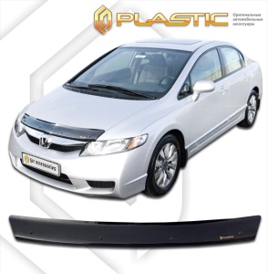 Дефлектор капота Honda Civic 8 седан 2005-2010 (Американская версия, FA1, FA3, FA5) | черный