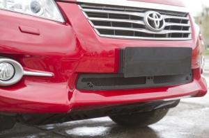 Защитная сетка решетки переднего бампера Toyota Rav4 (2011-2012) | шагрень