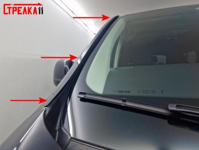 Премиум водостоки дефлекторы лобового стекла Пежо Эксперт 2017+