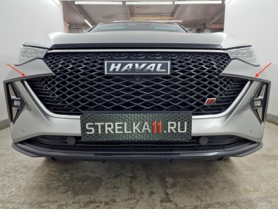 Накладки на передний бампер для Haval F7x 2023+ рестайл | 2 штуки, декор