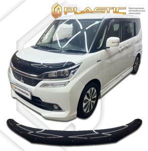 Дефлектор капота Mitsubishi Delica D:2 комплектация Custom 2015-2018 (DAA-MB36S, DAA-MB46S) | черный